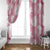 Pink Aloha Hawaii Window Curtain Monstera Hibiscus Plumeria Seamless Vibes - Polynesian Pride
