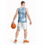 Blue Aloha Hawaii Basketball Jersey Monstera Hibiscus Plumeria Seamless Vibes - Polynesian Pride