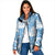 Blue Aloha Hawaii Padded Jacket Monstera Hibiscus Plumeria Seamless Vibes - Polynesian Pride