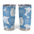Blue Aloha Hawaii Tumbler Cup Monstera Hibiscus Plumeria Seamless Vibes - Polynesian Pride