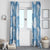 Blue Aloha Hawaii Window Curtain Monstera Hibiscus Plumeria Seamless Vibes - Polynesian Pride