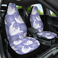 Purple Aloha Hawaii Car Seat Cover Monstera Hibiscus Plumeria Seamless Vibes LT14 One Size Purple - Polynesian Pride