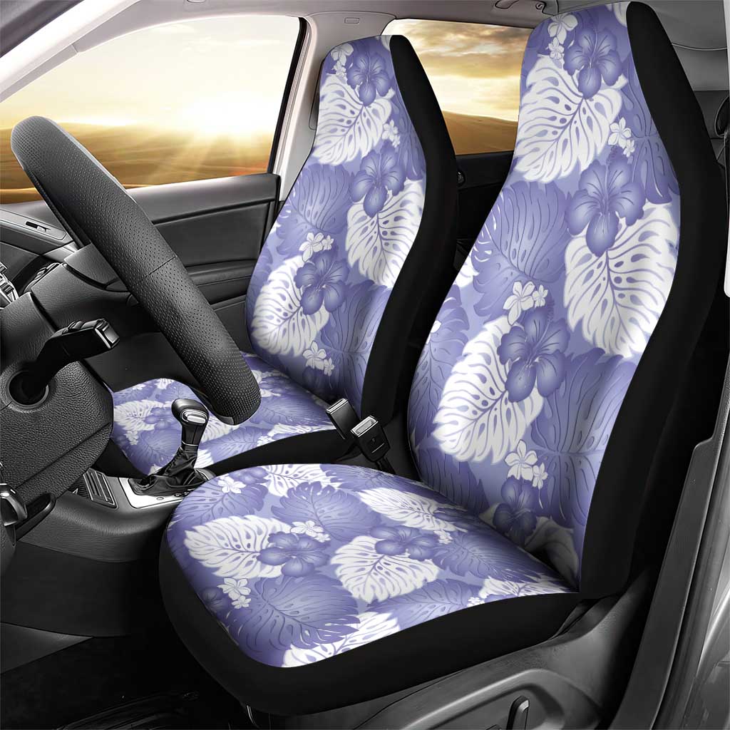 Purple Aloha Hawaii Car Seat Cover Monstera Hibiscus Plumeria Seamless Vibes LT14 - Polynesian Pride