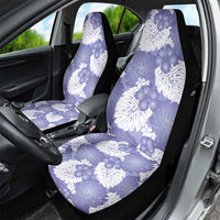 Purple Aloha Hawaii Car Seat Cover Monstera Hibiscus Plumeria Seamless Vibes LT14 - Polynesian Pride