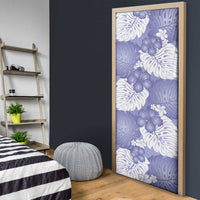 Purple Aloha Hawaii Door Cover Monstera Hibiscus Plumeria Seamless Vibes LT14 - Polynesian Pride