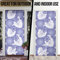 Purple Aloha Hawaii Door Cover Monstera Hibiscus Plumeria Seamless Vibes LT14 - Polynesian Pride