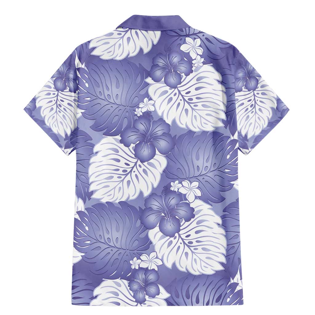 Purple Aloha Hawaii Family Matching Mermaid Dress and Hawaiian Shirt Monstera Hibiscus Plumeria Seamless Vibes LT14 - Polynesian Pride