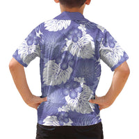 Purple Aloha Hawaii Family Matching Puletasi and Hawaiian Shirt Monstera Hibiscus Plumeria Seamless Vibes LT14 - Polynesian Pride