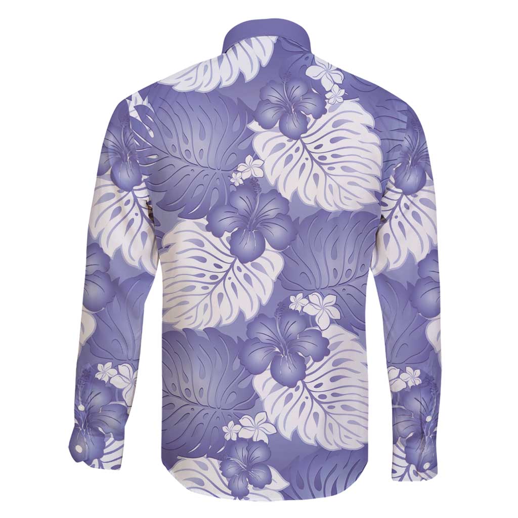 Purple Aloha Hawaii Family Matching Summer Maxi Dress and Hawaiian Shirt Monstera Hibiscus Plumeria Seamless Vibes LT14 - Polynesian Pride