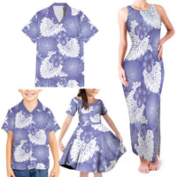 Purple Aloha Hawaii Family Matching Tank Maxi Dress and Hawaiian Shirt Monstera Hibiscus Plumeria Seamless Vibes LT14 - Polynesian Pride