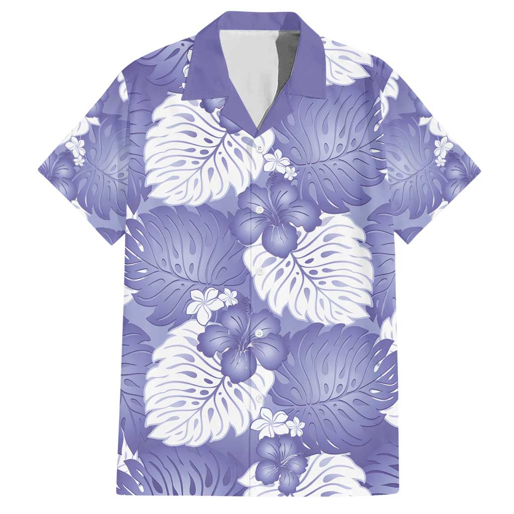 Purple Aloha Hawaii Hawaiian Shirt Monstera Hibiscus Plumeria Seamless Vibes LT14 Purple - Polynesian Pride