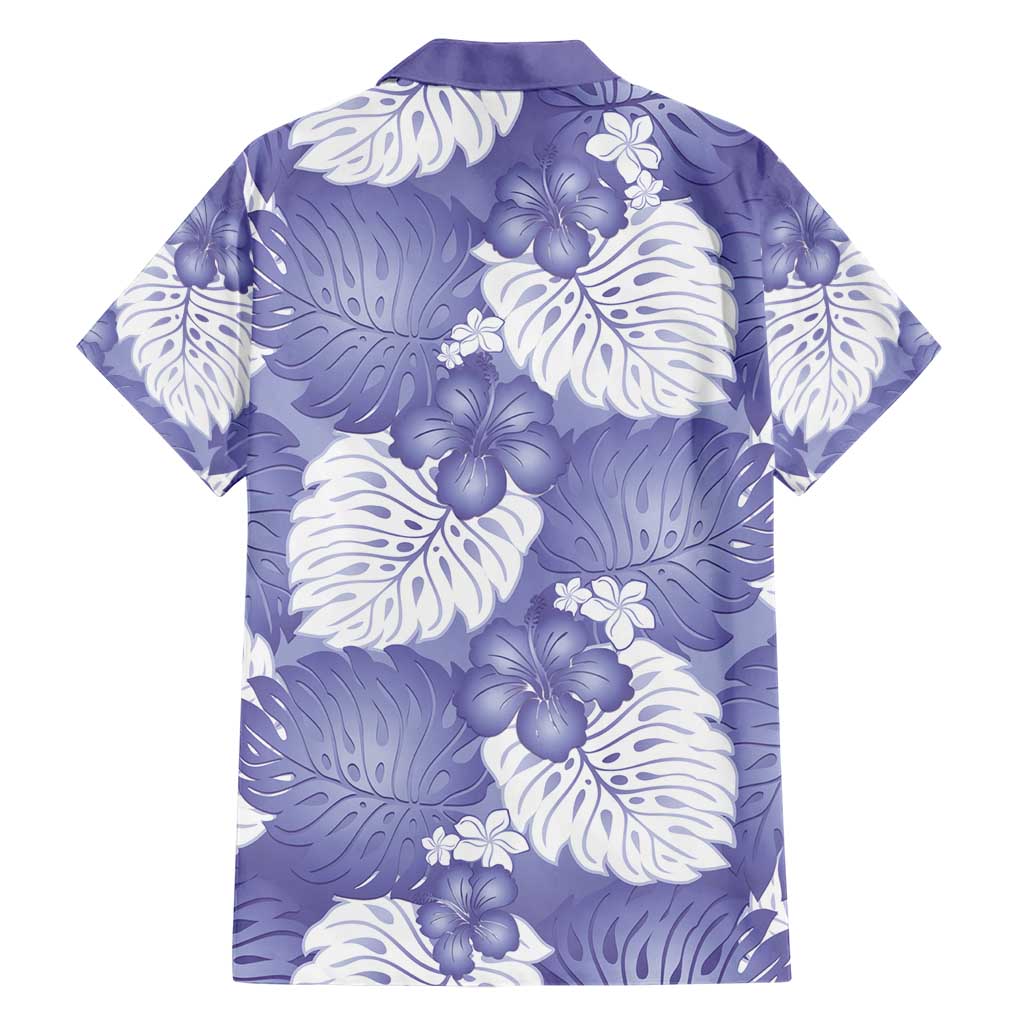 Purple Aloha Hawaii Hawaiian Shirt Monstera Hibiscus Plumeria Seamless Vibes LT14 - Polynesian Pride