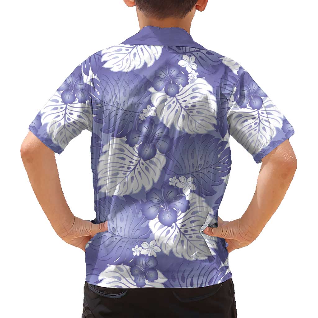 Purple Aloha Hawaii Hawaiian Shirt Monstera Hibiscus Plumeria Seamless Vibes LT14 - Polynesian Pride