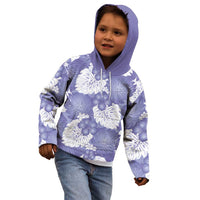 Purple Aloha Hawaii Kid Hoodie Monstera Hibiscus Plumeria Seamless Vibes LT14 - Polynesian Pride