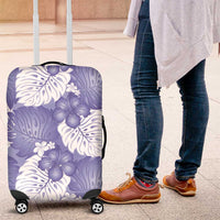 Purple Aloha Hawaii Luggage Cover Monstera Hibiscus Plumeria Seamless Vibes LT14 Purple - Polynesian Pride