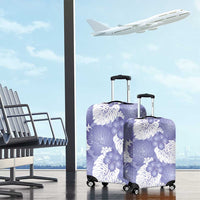 Purple Aloha Hawaii Luggage Cover Monstera Hibiscus Plumeria Seamless Vibes LT14 - Polynesian Pride
