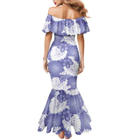 Purple Aloha Hawaii Mermaid Dress Monstera Hibiscus Plumeria Seamless Vibes LT14 - Polynesian Pride