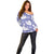Purple Aloha Hawaii Off Shoulder Sweater Monstera Hibiscus Plumeria Seamless Vibes - Polynesian Pride