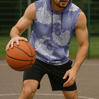 Purple Aloha Hawaii Sleeveless Hoodie Monstera Hibiscus Plumeria Seamless Vibes LT14 - Polynesian Pride