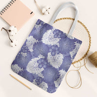 Purple Aloha Hawaii Tote Bag Monstera Hibiscus Plumeria Seamless Vibes - Polynesian Pride