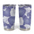 Purple Aloha Hawaii Tumbler Cup Monstera Hibiscus Plumeria Seamless Vibes - Polynesian Pride