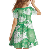 Green Aloha Hawaii Family Matching Summer Maxi Dress and Hawaiian Shirt Monstera Hibiscus Plumeria Seamless Vibes LT14 - Polynesian Pride