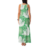 Green Aloha Hawaii Family Matching Tank Maxi Dress and Hawaiian Shirt Monstera Hibiscus Plumeria Seamless Vibes LT14 - Polynesian Pride