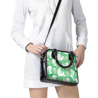 Green Aloha Hawaii Shoulder Handbag Monstera Hibiscus Plumeria Seamless Vibes - Polynesian Pride