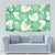 Green Aloha Hawaii Tapestry Monstera Hibiscus Plumeria Seamless Vibes - Polynesian Pride