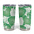 Green Aloha Hawaii Tumbler Cup Monstera Hibiscus Plumeria Seamless Vibes - Polynesian Pride