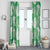 Green Aloha Hawaii Window Curtain Monstera Hibiscus Plumeria Seamless Vibes - Polynesian Pride