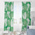 Green Aloha Hawaii Window Curtain Monstera Hibiscus Plumeria Seamless Vibes - Polynesian Pride
