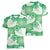 Green Aloha Hawaii Women V-Neck T-Shirt Monstera Hibiscus Plumeria Seamless Vibes - Polynesian Pride