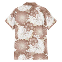 Mocha Mousse Aloha Hawaii Family Matching Summer Maxi Dress and Hawaiian Shirt Monstera Hibiscus Plumeria Seamless Vibes LT14 - Polynesian Pride