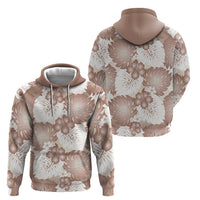 Mocha Mousse Aloha Hawaii Hoodie Monstera Hibiscus Plumeria Seamless Vibes - Polynesian Pride