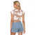 Mocha Mousse Aloha Hawaii Raglan Cropped T Shirt Monstera Hibiscus Plumeria Seamless Vibes - Polynesian Pride