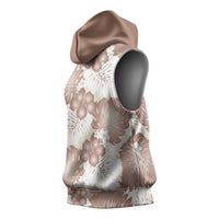 Mocha Mousse Aloha Hawaii Sleeveless Hoodie Monstera Hibiscus Plumeria Seamless Vibes LT14 - Polynesian Pride