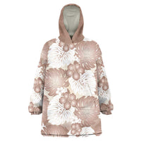 Mocha Mousse Aloha Hawaii Wearable Blanket Hoodie Monstera Hibiscus Plumeria Seamless Vibes LT14 One Size Mocha Mousse - Polynesian Pride