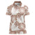 Mocha Mousse Aloha Hawaii Women Polo Shirt Monstera Hibiscus Plumeria Seamless Vibes - Polynesian Pride