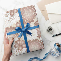 Mocha Mousse Aloha Hawaii Wrapping Paper Monstera Hibiscus Plumeria Seamless Vibes LT14 - Polynesian Pride