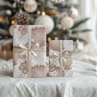 Mocha Mousse Aloha Hawaii Wrapping Paper Monstera Hibiscus Plumeria Seamless Vibes LT14 - Polynesian Pride