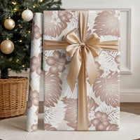 Mocha Mousse Aloha Hawaii Wrapping Paper Monstera Hibiscus Plumeria Seamless Vibes LT14 - Polynesian Pride