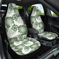 Sage Green Aloha Hawaii Car Seat Cover Monstera Hibiscus Plumeria Seamless Vibes LT14 One Size Sage Green - Polynesian Pride