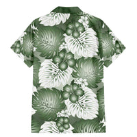 Sage Green Aloha Hawaii Family Matching Mermaid Dress and Hawaiian Shirt Monstera Hibiscus Plumeria Seamless Vibes LT14 - Polynesian Pride