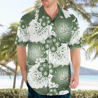 Sage Green Aloha Hawaii Hawaiian Shirt Monstera Hibiscus Plumeria Seamless Vibes LT14 - Polynesian Pride