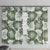Sage Green Aloha Hawaii Window Curtain Monstera Hibiscus Plumeria Seamless Vibes - Polynesian Pride