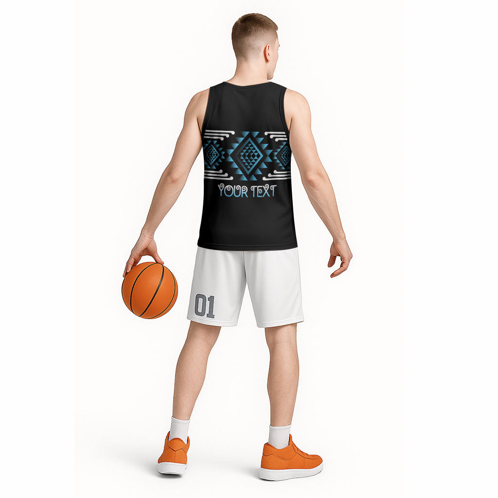 Aotearoa Atua Ranginui Personalised Basketball Jersey Maori Sky Father Taniko Motifs LT14 - Polynesian Pride
