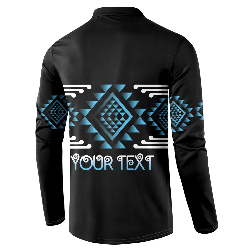 Aotearoa Atua Ranginui Personalised Button Sweatshirt Maori Sky Father Taniko Motifs LT14 - Polynesian Pride