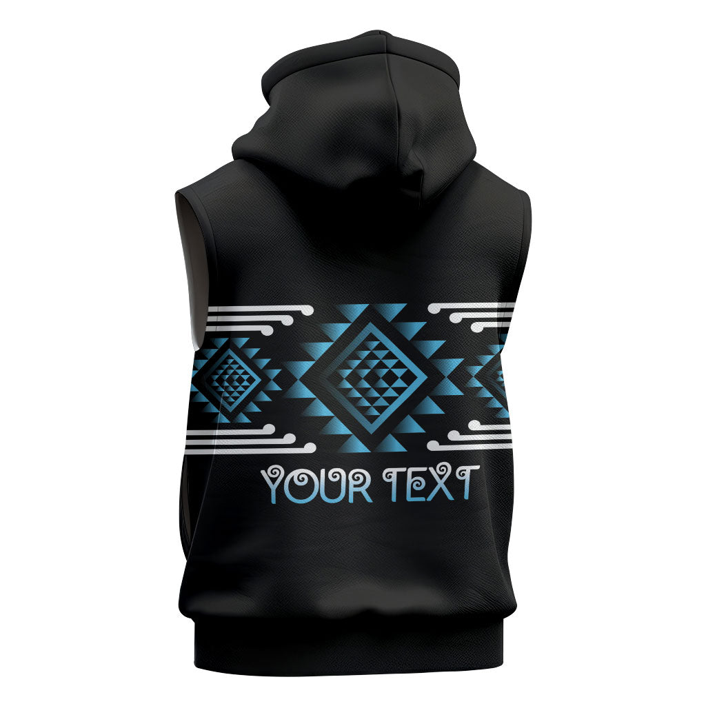 Aotearoa Atua Ranginui Personalised Sleeveless Hoodie Maori Sky Father Taniko Motifs LT14 - Polynesian Pride