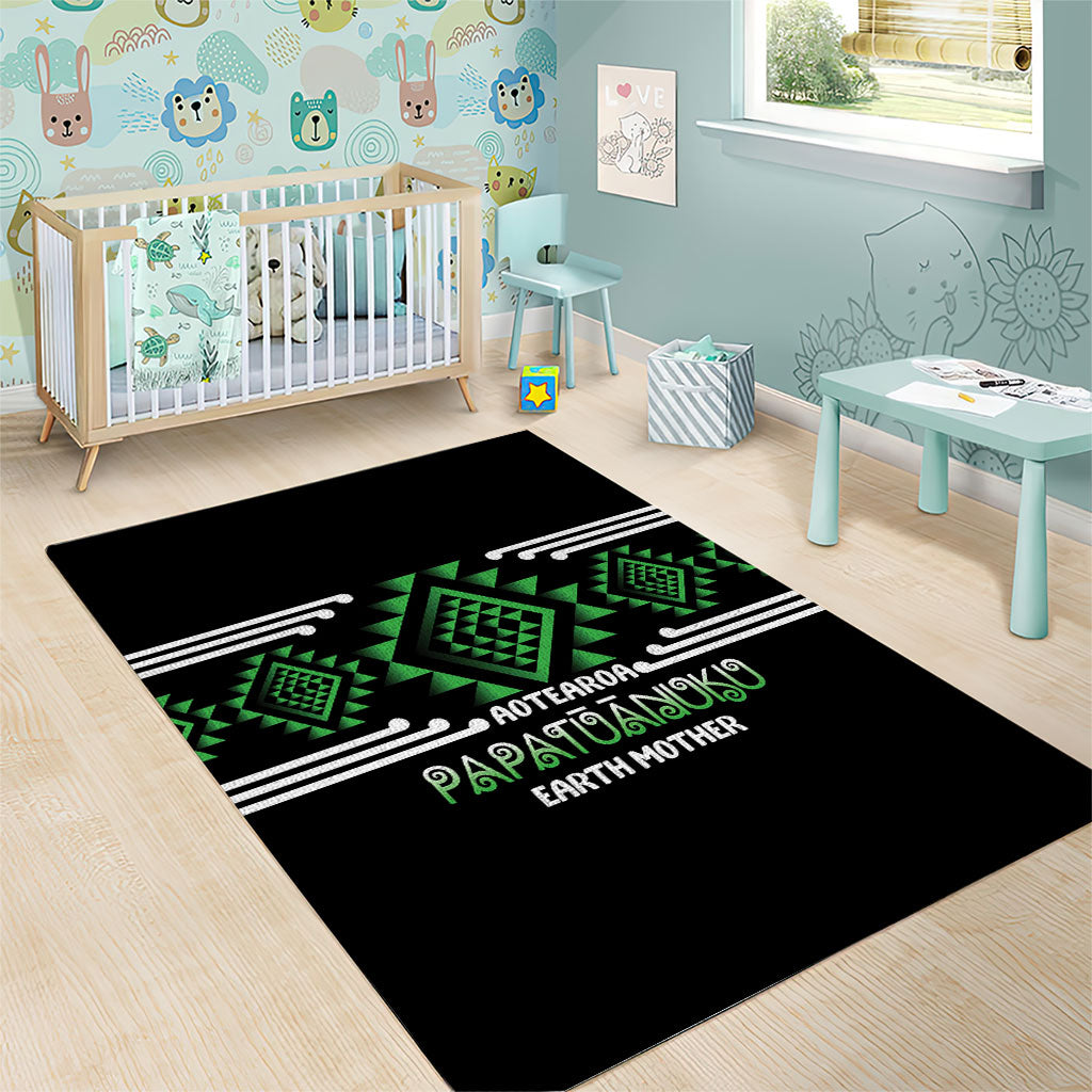 Aotearoa Atua Papatuanuku Area Rug Maori Earth Mother Taniko Motifs LT14 - Polynesian Pride